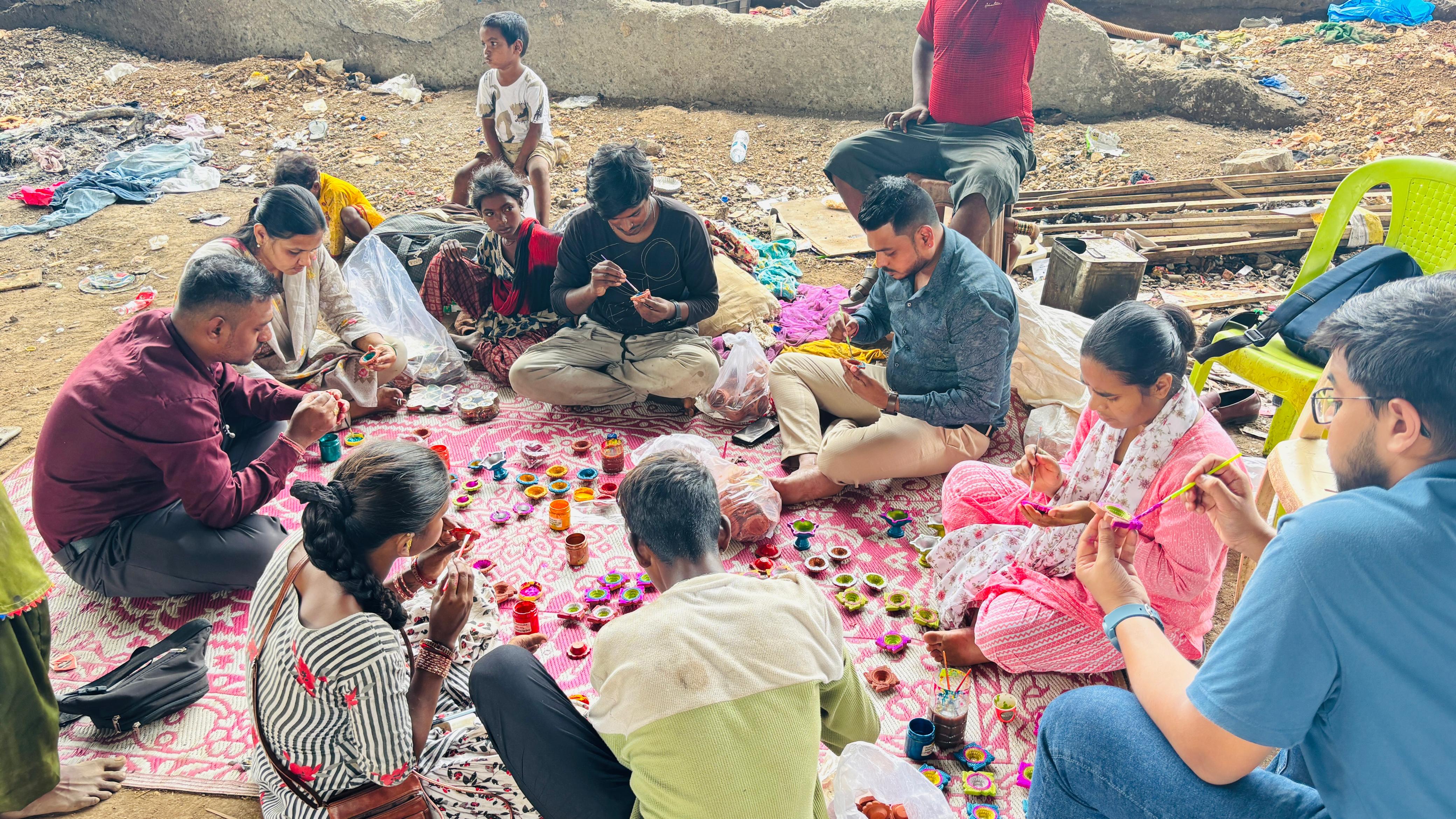 Empowering Lives Through Art – Diya Painting Activity